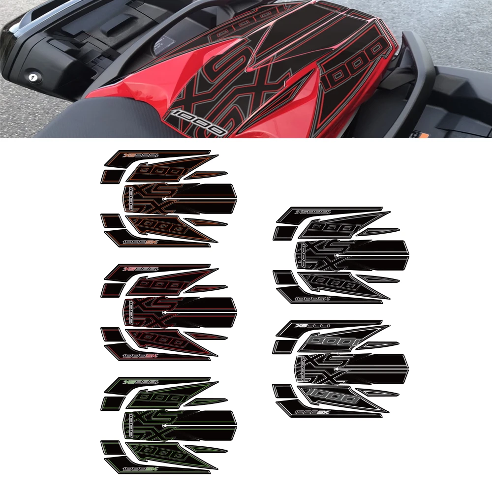 For KAWASAKI NINJA 1000SX 2020 2021 2022 2023 2024 2025 Motorcycle 3D Gel Rear Seat / Fairing Paint Protection Protector Decal