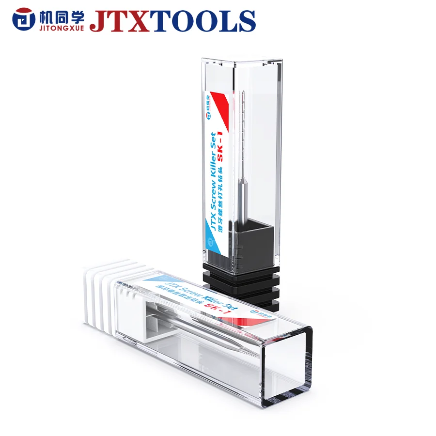 JTX SK-1 Strpped Screw Professional Grade Extraction Drill Bit Cell Phone Broken Screw Removal Precision Twist Driil Set