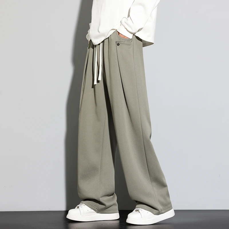 

2025 Autumn Men Sweatpants Baggy Joggers Cotton Korean Sports Pants Neutral Loose Outdoor Jogger Fitness Trouser