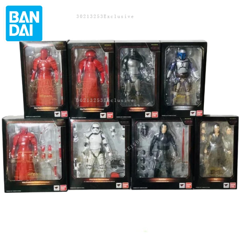 

In Stock Bandai SHF Star Wars Red Jedi Warrior Storm White Guards Rey Action Figures Collecting Hobbies