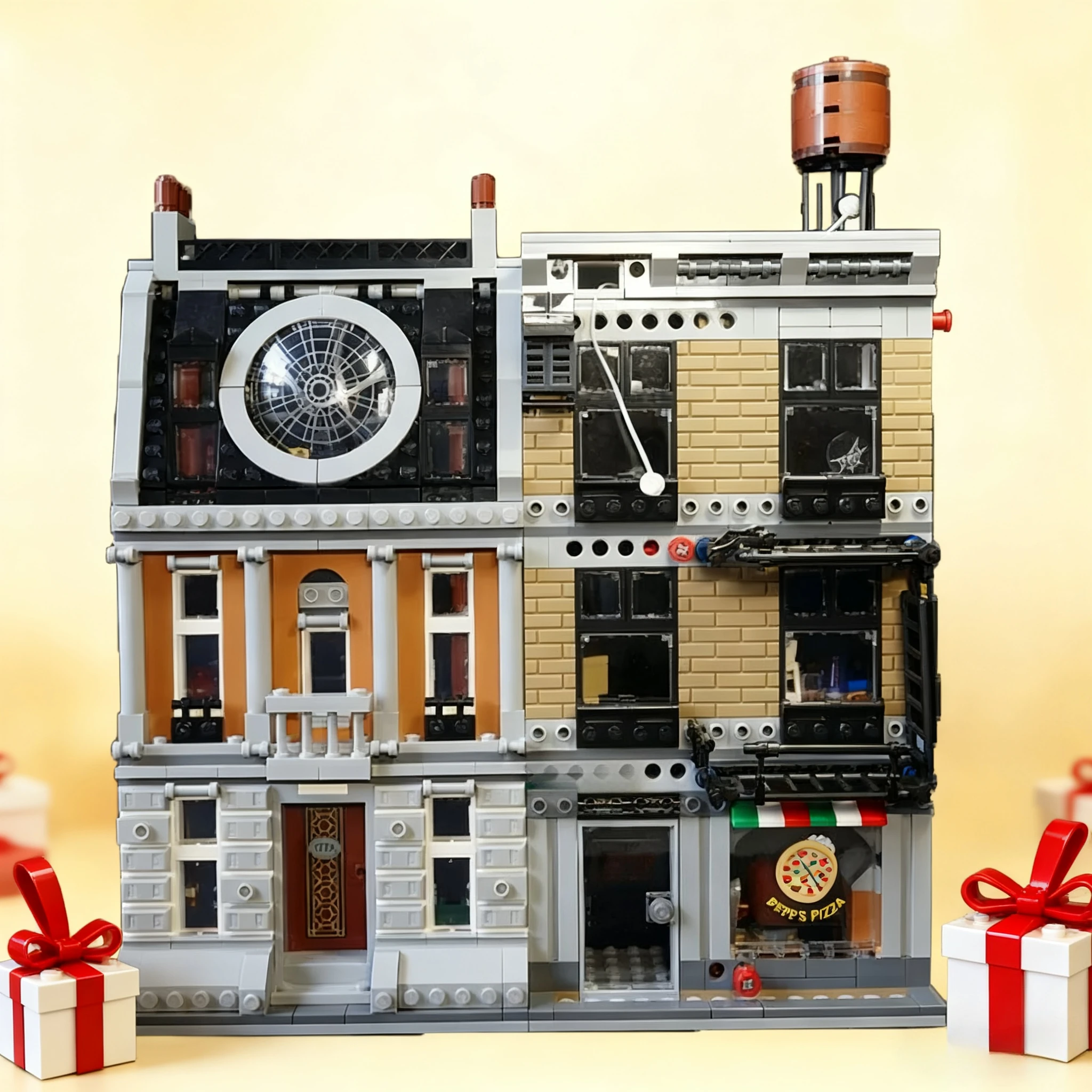 Hero Movie Series Sanctuary Showdown Peripheral Extensions, kompatibel mit Legoed Partikeln, geeignet für Weihnachtsgeschenke 76108