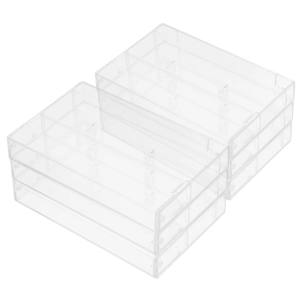 

6pcs Cassette Transparency Storage Retro Case Plastic Cassette Tape Case Audio Display Plastic Protection Box