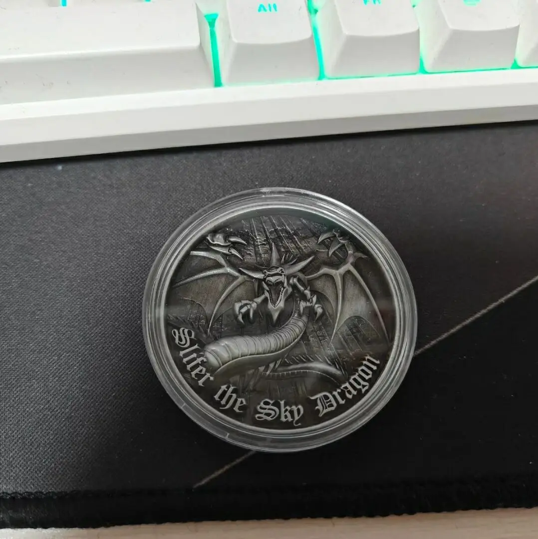 

Yugioh KONAMI Duel Monsters Loppi Slifer the Sky Dragon Japanese Collection 20th Anniversary Medal Promo Coin