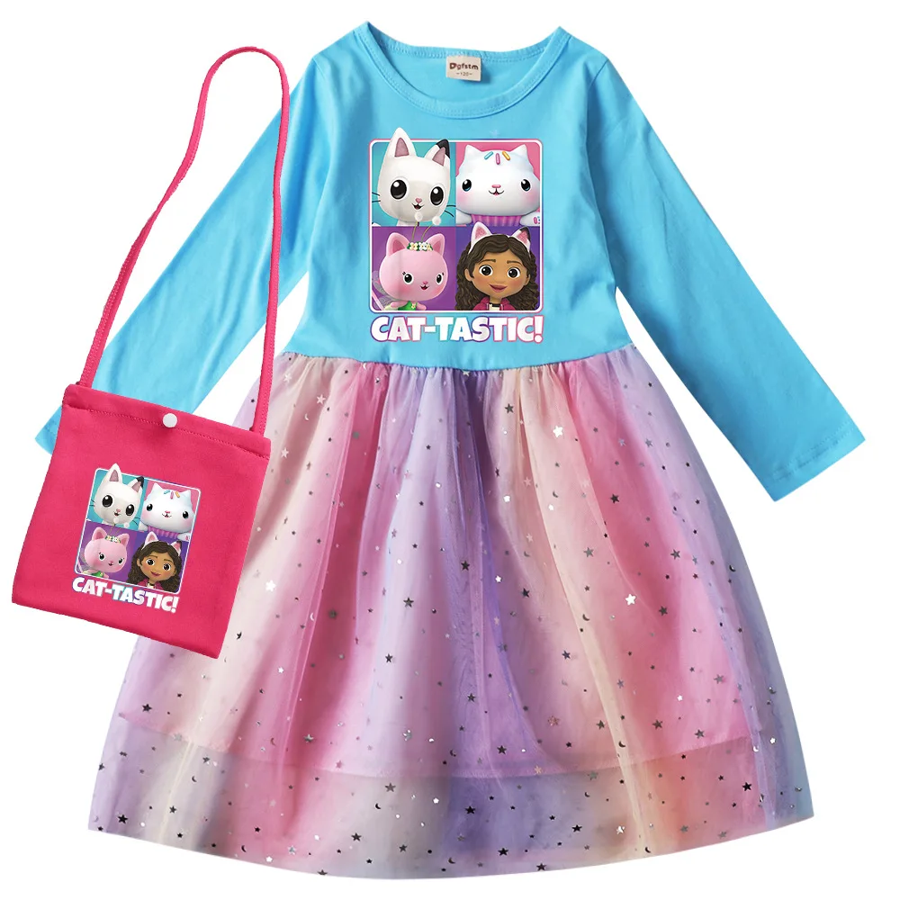 Gabbys Style Dress Kids Gaby Chat Clothes Baby Girls Long Sleeve Casual Dresses Wedding Party Sequin Birthday Gifts Vestidos