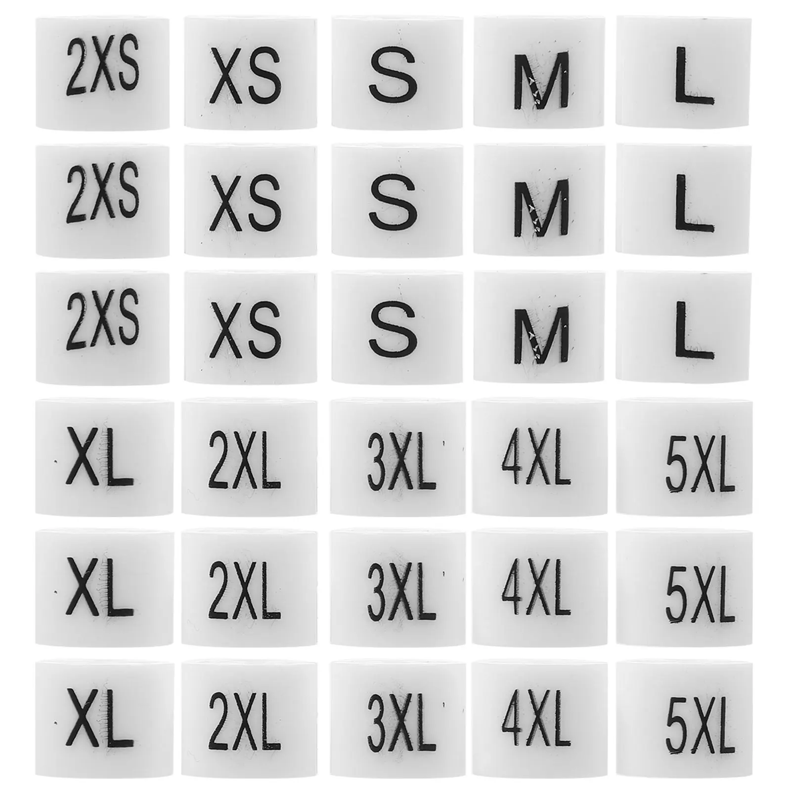 

200pcs Size Marker Hanger Clothes Number Label Transparent Plastic Garment Tags for Hangers Shop Organization