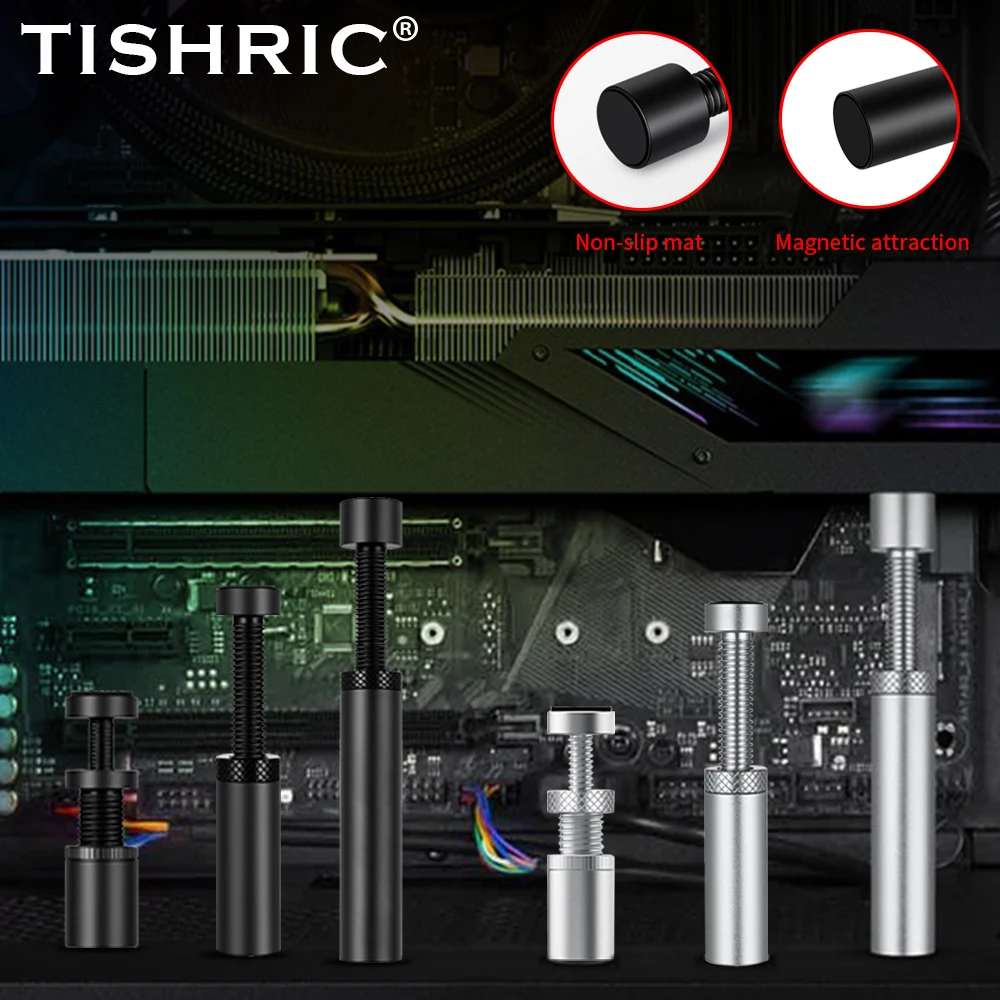 

TISHRIC Graphics Card Bracket GPU Holder Support Adjustable Telescopic Rotary Screw Video Card Sag Bracket Jack Desktop PC Case