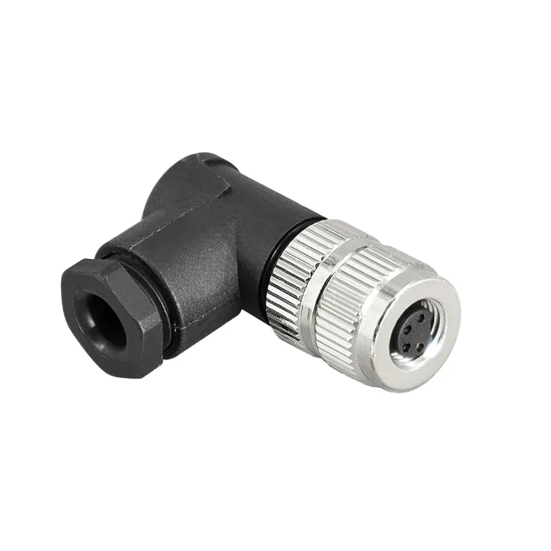 5/20/100PCS M8 sensor elbow connector waterproof male&female plug screw threaded coupling 3PIN 4PIN 8PIN A type sensor connector