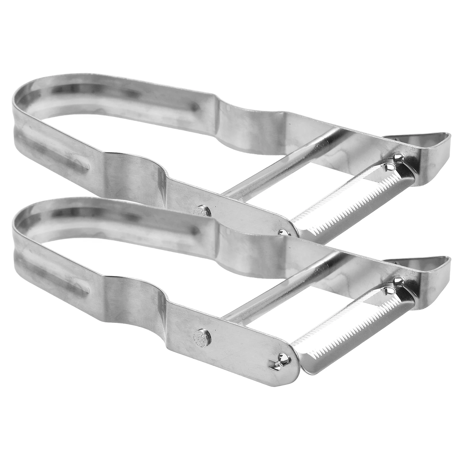 

2Pcs Stainless Steel Vegetable Peeler Compact Portable Non Slip Handle for Potatoes Carrots Cucumbers Pears Kitchen Accessories