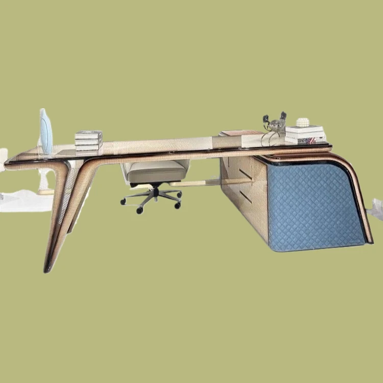 

Solid wood desk Home club President Taipantai Light luxury fashion atmosphere High-end villa desk