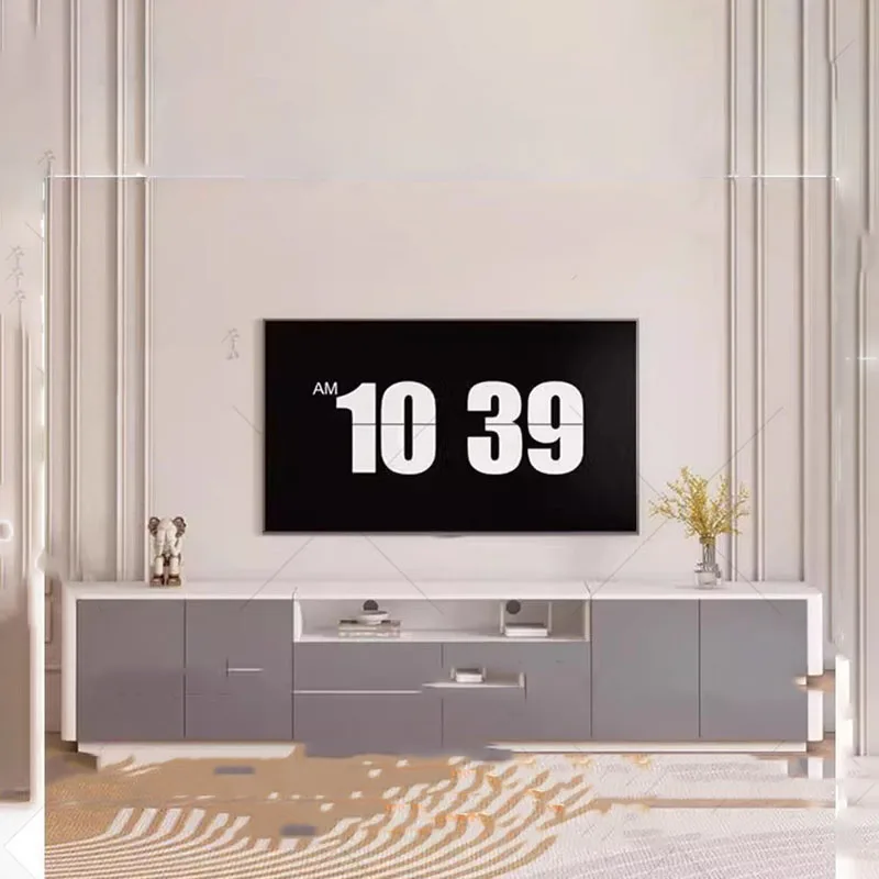 Soporte De Tv único con almacenamiento, Soporte De Tv De lujo minimalista europeo elegante, Soporte De Televisor Premium Vintage, muebles para el hogar