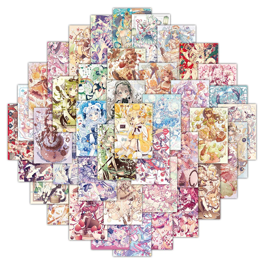 10/30/50pcs อะนิเมะสาวหวาน MINI โปสเตอร์สติกเกอร์การ์ตูนน่ารัก ACGN Lolita ความงาม Decals สติกเกอร์สําหรับกระเป๋าเดินทางโทรศัพท์โน้ตบุ๊ค