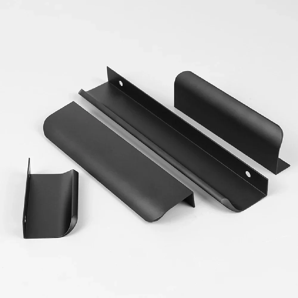 2/4/8PCS Kitchen Cabinet Handles Hidden Handles for Furniture Wardrobe Aluminum Alloy Drawer Knob Invisible Cupboard Door Handle