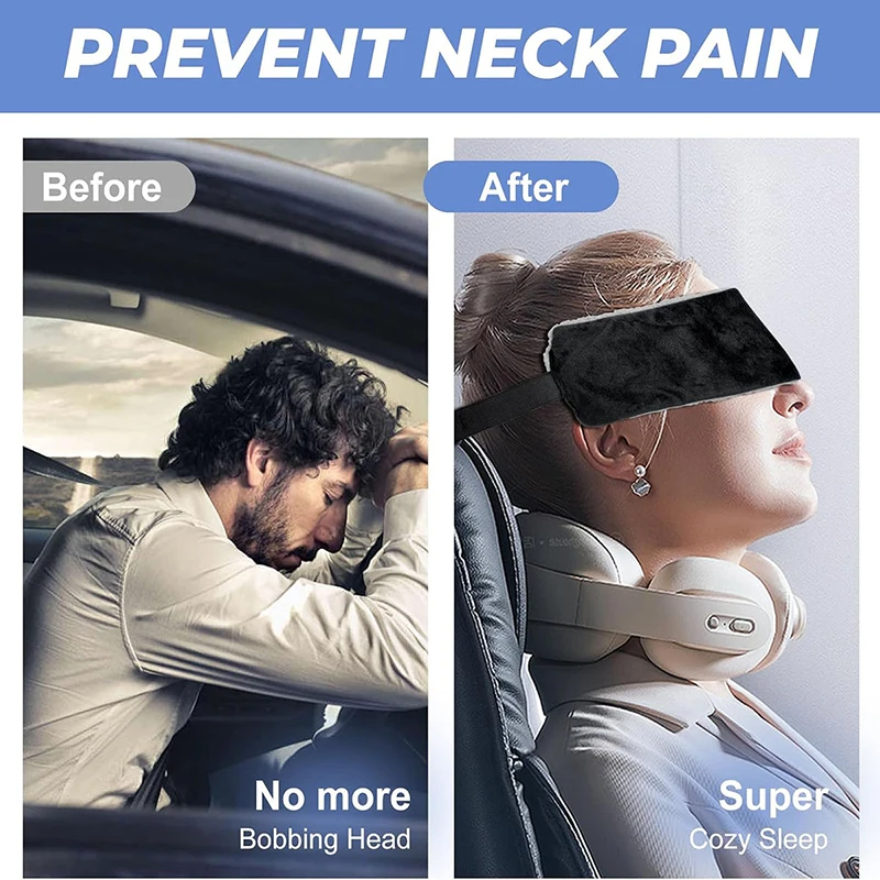 1Pcs Head Support Strap Adjustable Travel Pillow Airplanes Neck Support Band Portable Cars Seat Sleep Aid Head Fixed Strap