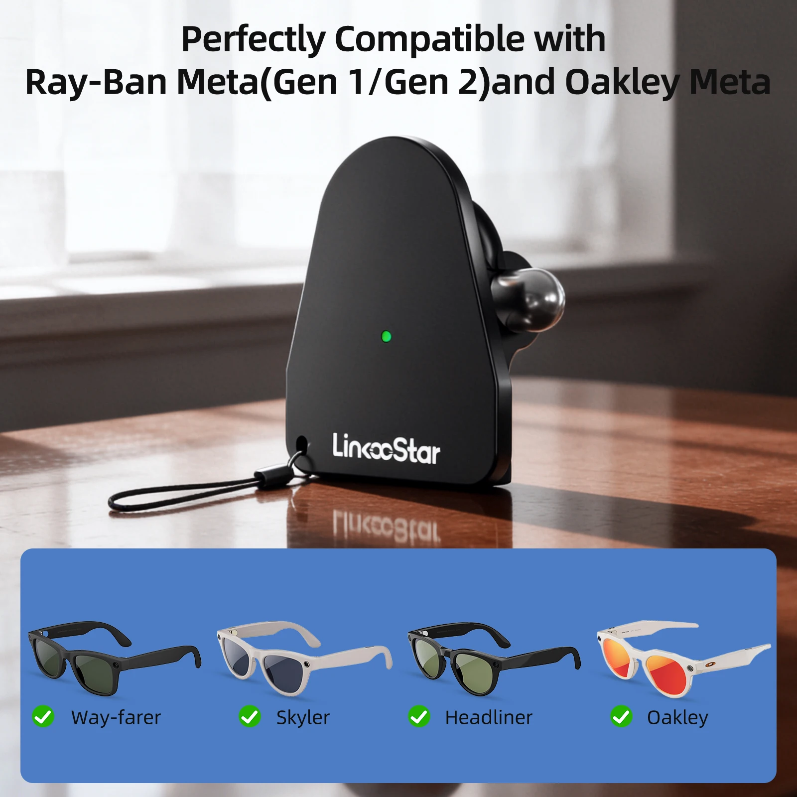 Practical Mini Charger Connector For Wayfarer/Skyler/Headliner USB C Charging Adapter For Ray-Ban Meta Gen 1/Gen 2 Oakley Meta