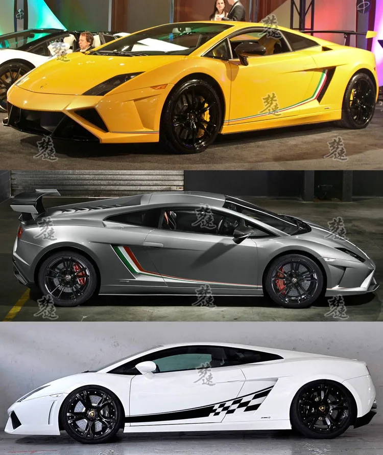 

Racing New Car Stickers Car Decals Vinyl Body Sides FOR Lamborghini Gallardo Car Foil Decorative Accessories