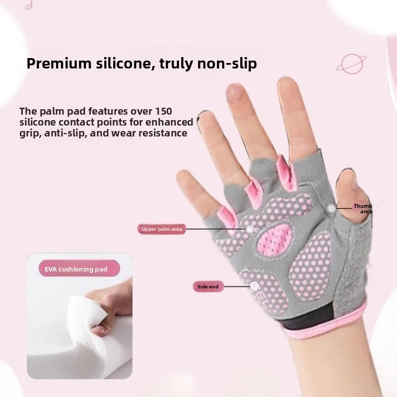 Children's Sports Gloves Palm Protection Single Bar Pull up Anti Slip Hand Cycling Bicycle Riding Special Women's Gloves