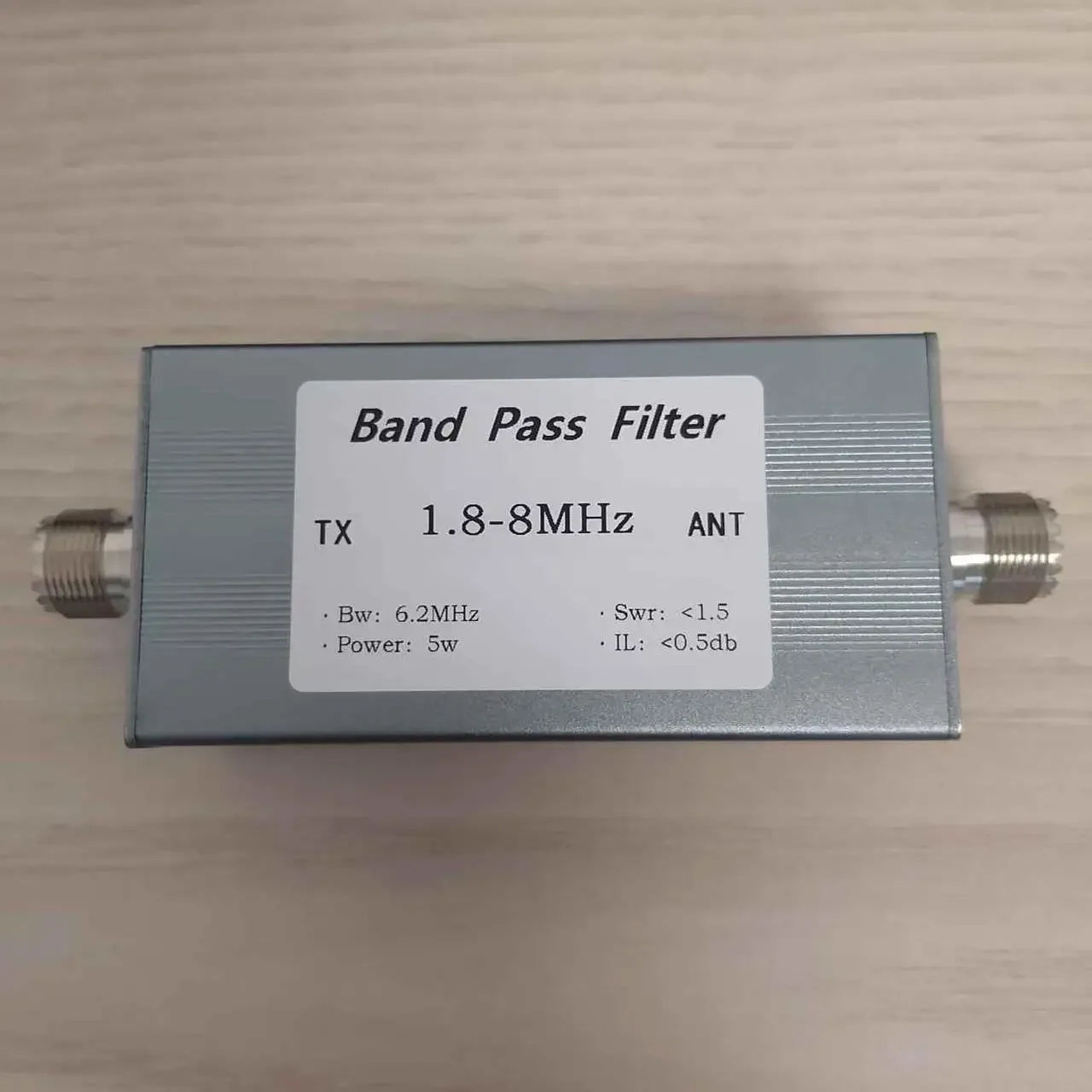 BPF 1.8-8MHz 5w Bandpass Filter, Anti-interference, Improves Selectivity, Suppresses Clutter