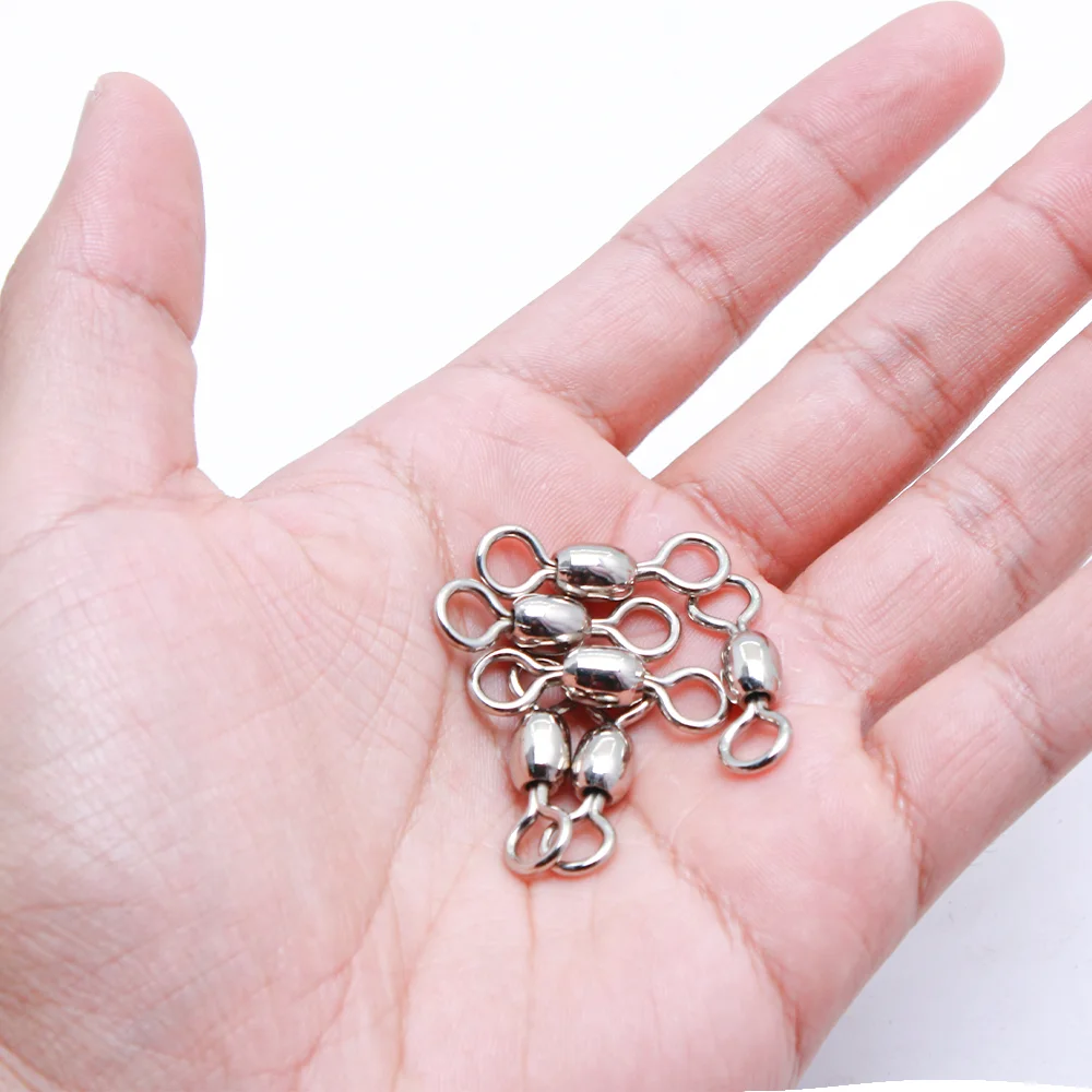 مفصل دوار للصيد من الفولاذ المقاوم للصدأ ، موصل 8 أشكال أبيض قوي الشد ، متين ، ، من الفولاذ المقاوم للصدأ