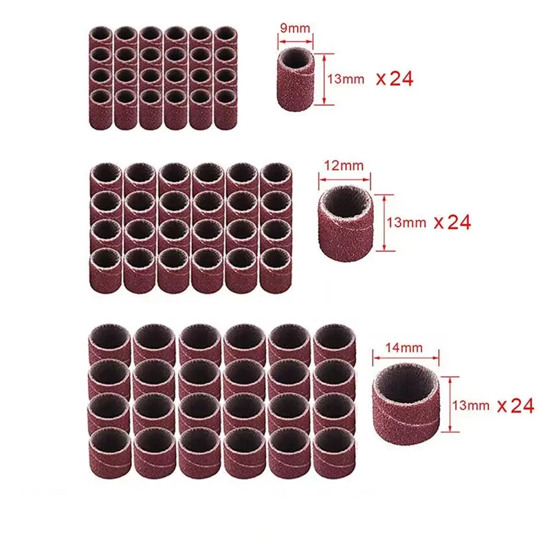 78PCS Sanding Drums Kit Sanding Band Sand Mandrels 80 Grit Fit for Dremel Nail Drill Rotary Abrasive Tools with Case