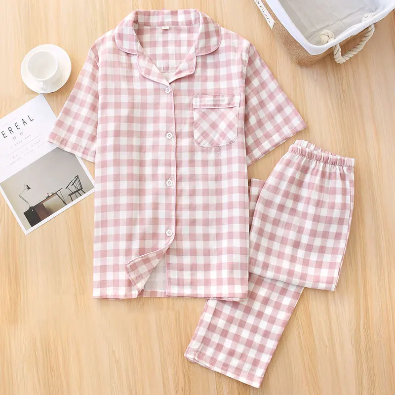 Spring  Summer  viscose ladies pajamas suit simple style long pajamas women\'s home service