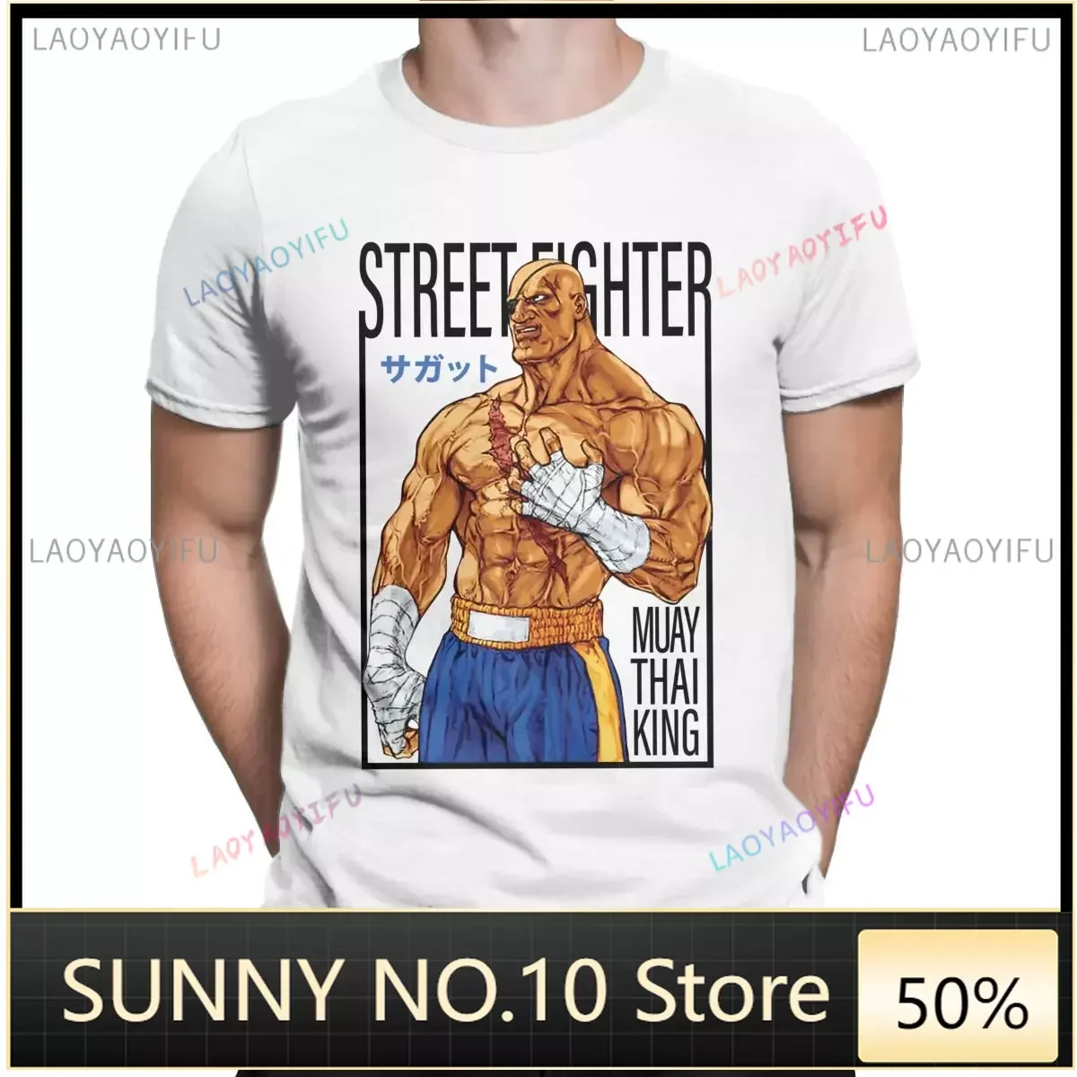 Thai Boxing Game Hadouken Manga Cartoon Pattern T-shirt Sumemor Camisa Japanese Anime Street Fighter T-shirt