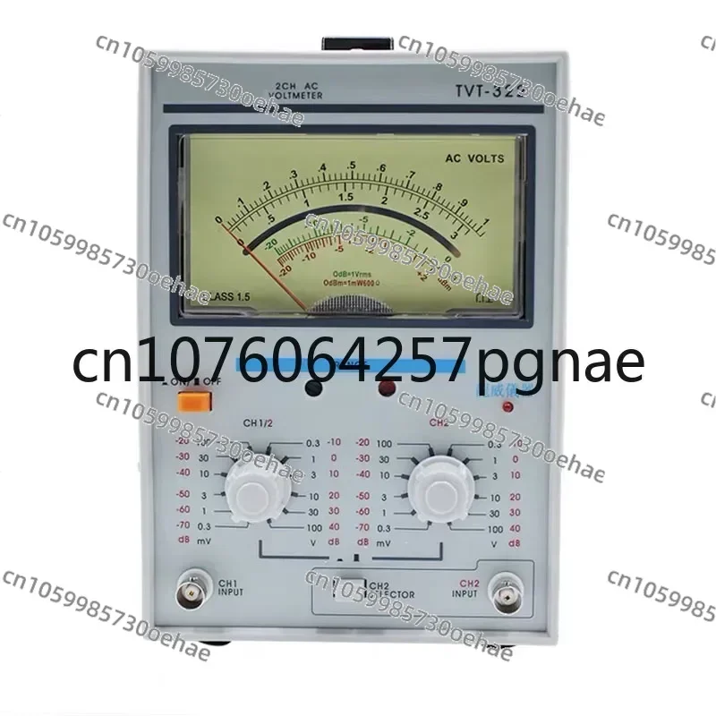 TVT-322 AC Single-pointer Double-pointer Millivoltmeter High-precision Dual-channel Voltmeter 50/60HZ