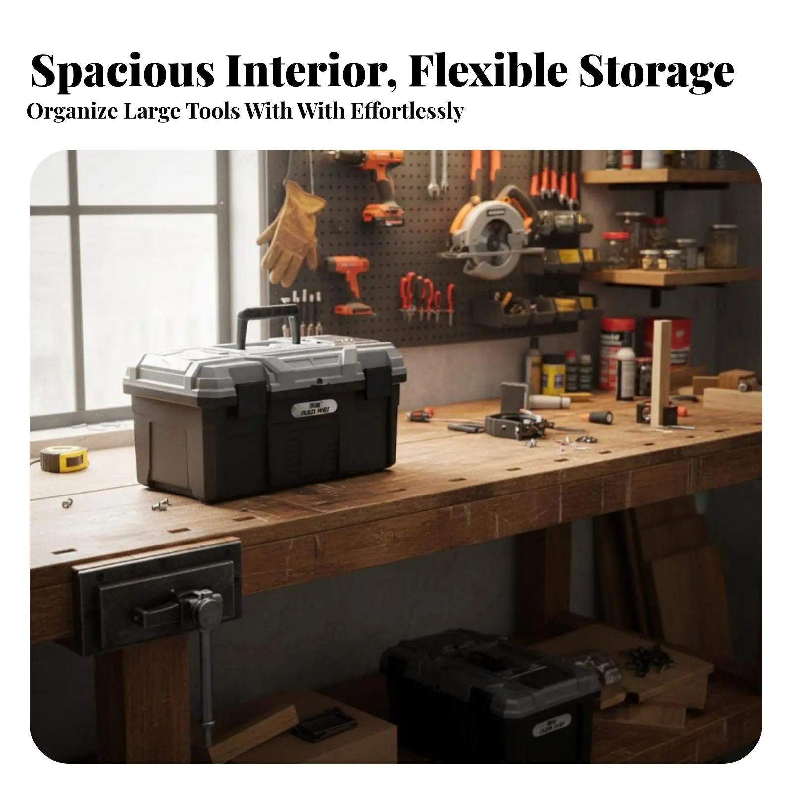 

Многофункциональный инструментальный ящик Cantilever: прочный органайзер для инструментов с надежными креплениями для мастерской