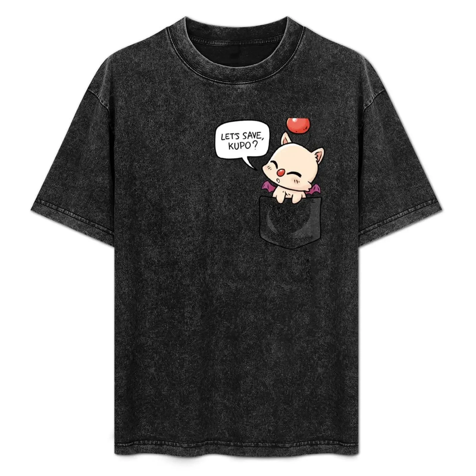 

Pocket Moogle Let's save kupo T-Shirt Simple Print Design T-Shirt