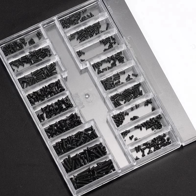 18 different specifications of screw box for watch maintenance and repair accessories, watch cover and back cover screws