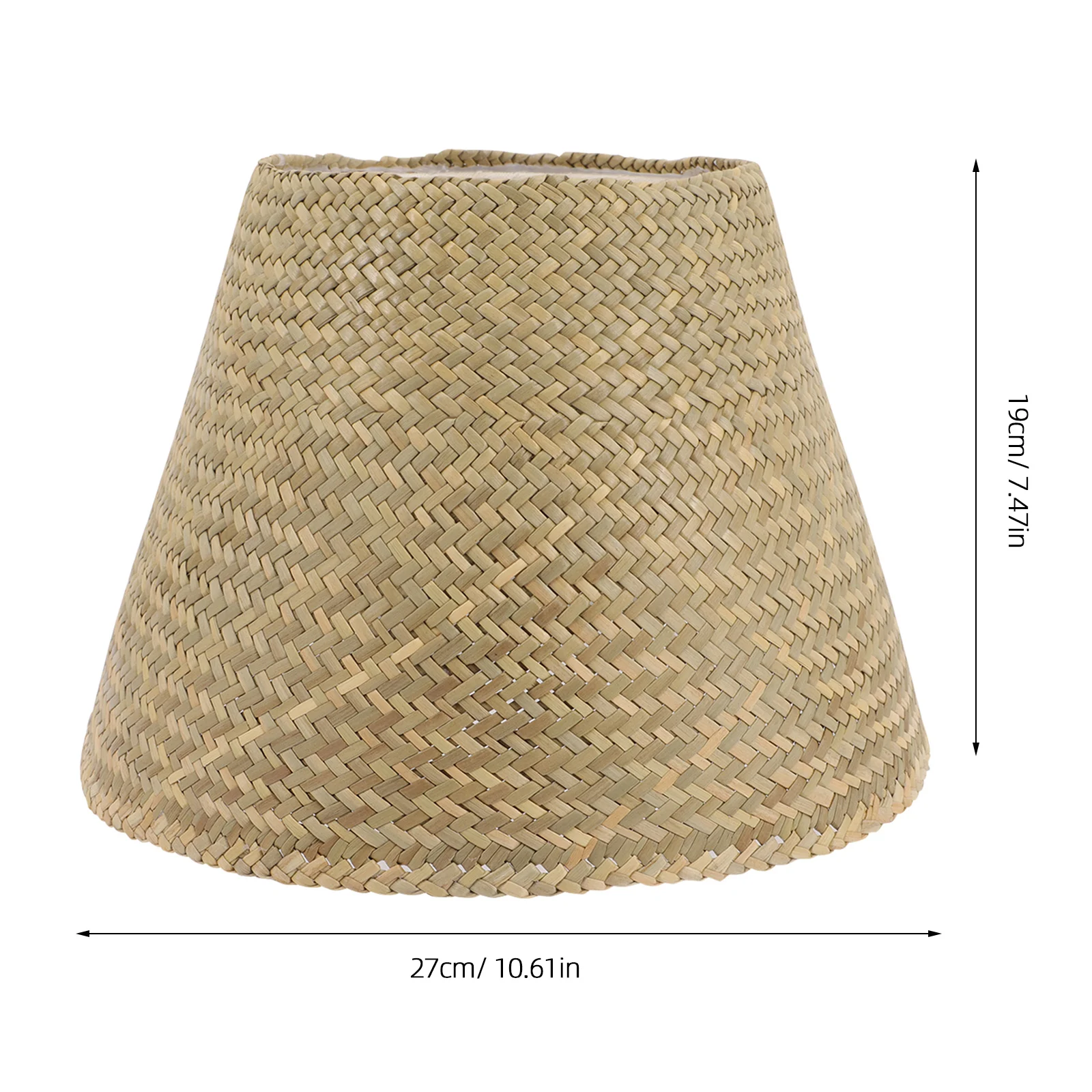 

Woven Rattan Lamp Shade Durable Table Lamp Cover for Bedroom Living Room Desk Light Shade Braided Hand-Knitted Lights