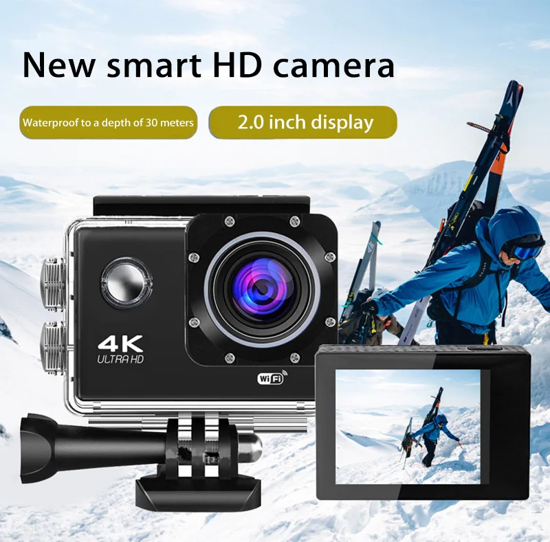 كاميرا Xiaomi Action Ultra HD 4K/30fps WiFi 2.0 "170D تحت الماء خوذة مقاومة للماء كاميرات تسجيل الفيديو دراجة رياضية مدونة فيديو