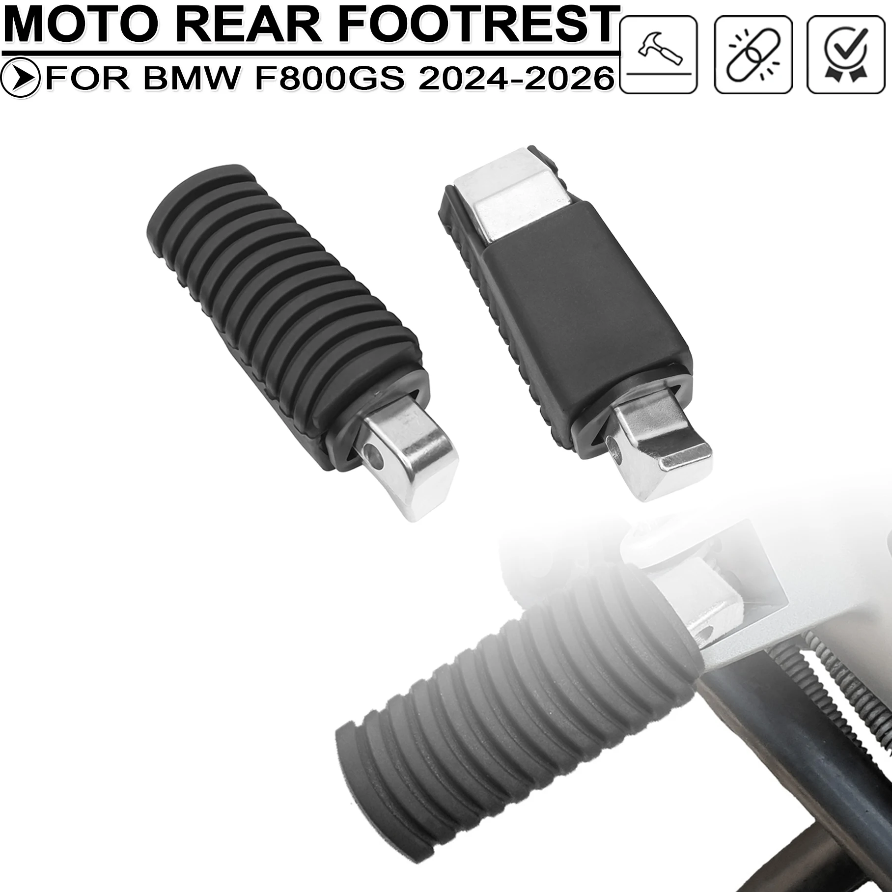 For BMW F800GS 2024  F800 GS F 800 GS GS800 2026 Motorcycle Rear Passenger Footpeg Footrest Rear Foot Peg Footboard Accessories