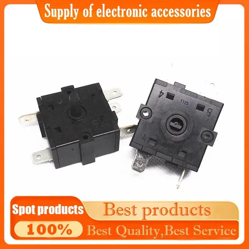 Double knob electric hot pot gear switch Electric wok knob five-pin four-gear switch 16A250V