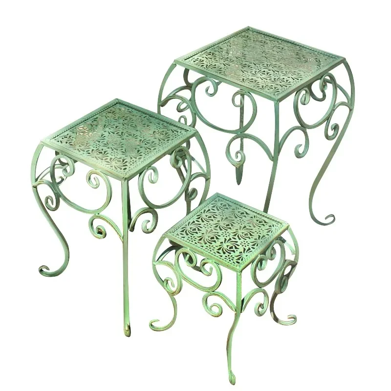 

Flower stand Outdoor wrought iron balcony Floor-to-ceiling courtyard Garden Living room Bonsai stand Decoration Multi-layer flow