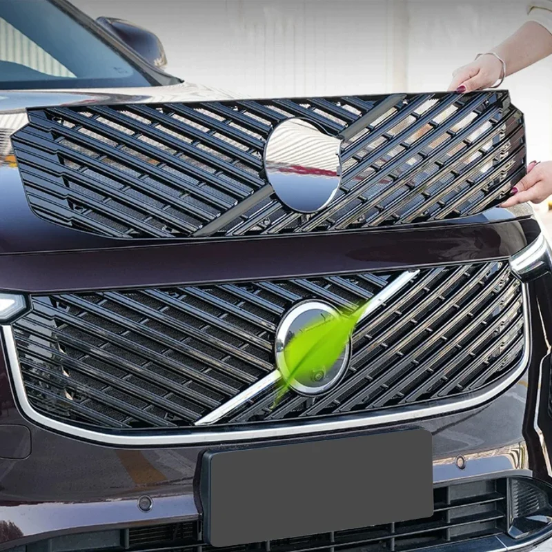Car Replace Bumper Center Intake Grille Cover For VOLVO XC90 2025-Present Auto Front Upper Lower Grille Buckle Insect Proof Net