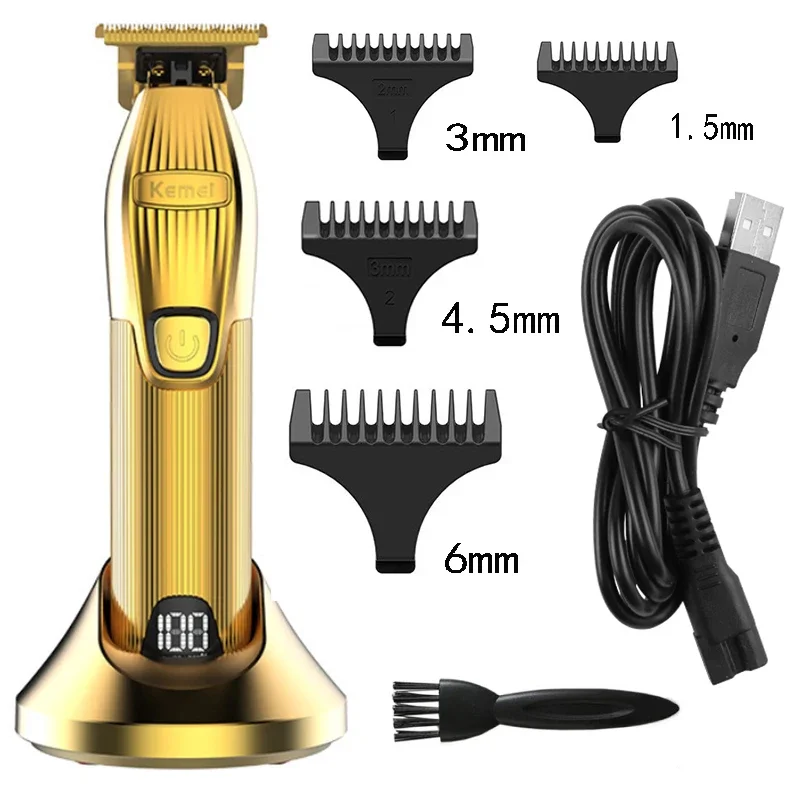 Rechargeable Beard Trimmer Men Hair Clipper Lithium Battery Edge Detail Machine