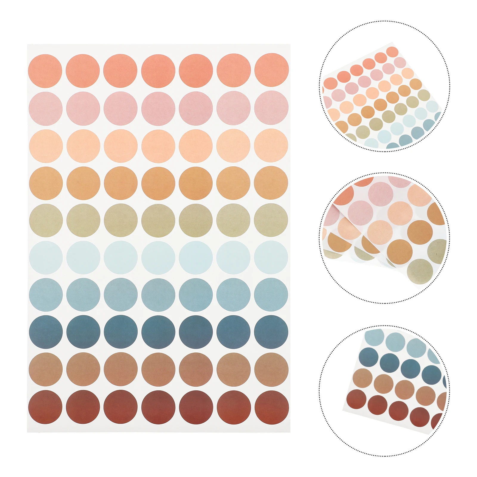 

20 Pcs Self-adhesive Round Label Stickers Circular Color Dots Boho Classroom Coding Labels Paper Colored Circle
