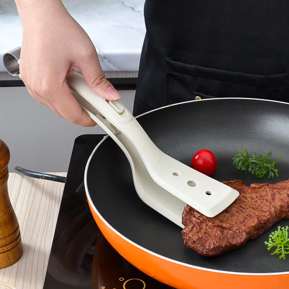 

Silicone Kitchen Cooking Tong Bbq Steak Clamp Multifunctional Spatula Cooking Tool Fish Frying Flipping Heat Resistant Gadget