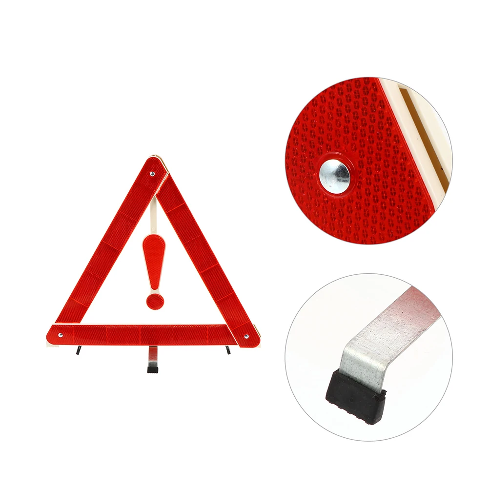 

Plastic Triangle Warning Signs Reflective Safety Road Signs Emergency Use Fog Rain Snow Weather Car Auto Tripods