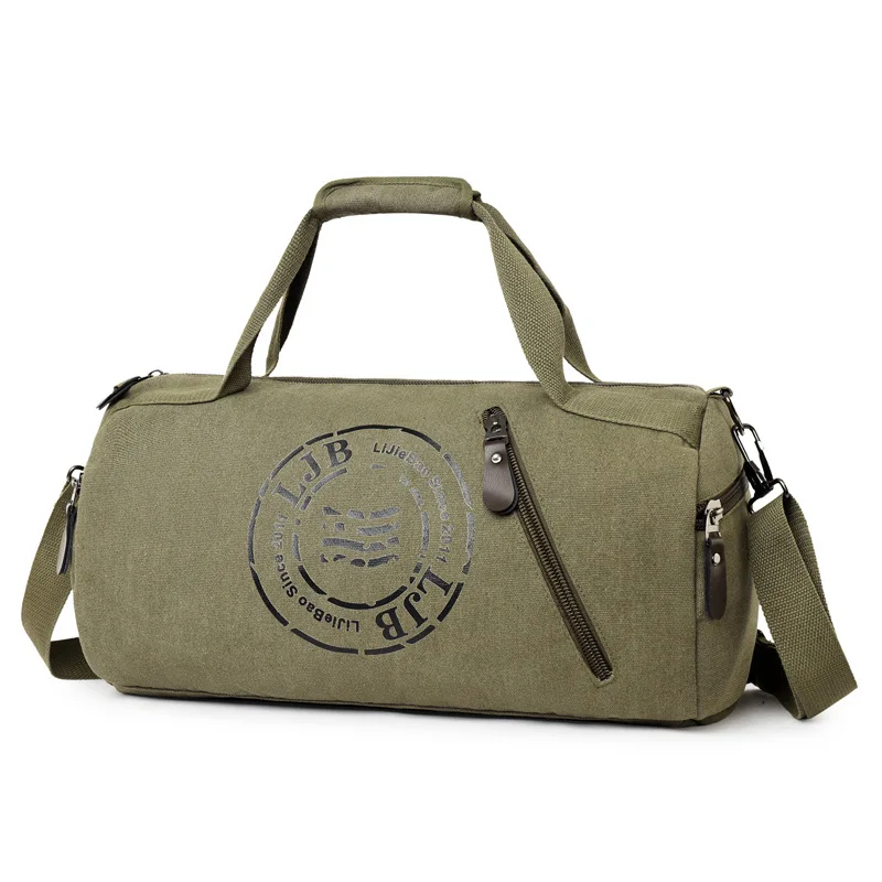 Canvas Travel Bag for Men and Women, Fitness Sports Bag, One Shoulder Bag, Portable, Exercise, Large Capacity, Male, Female