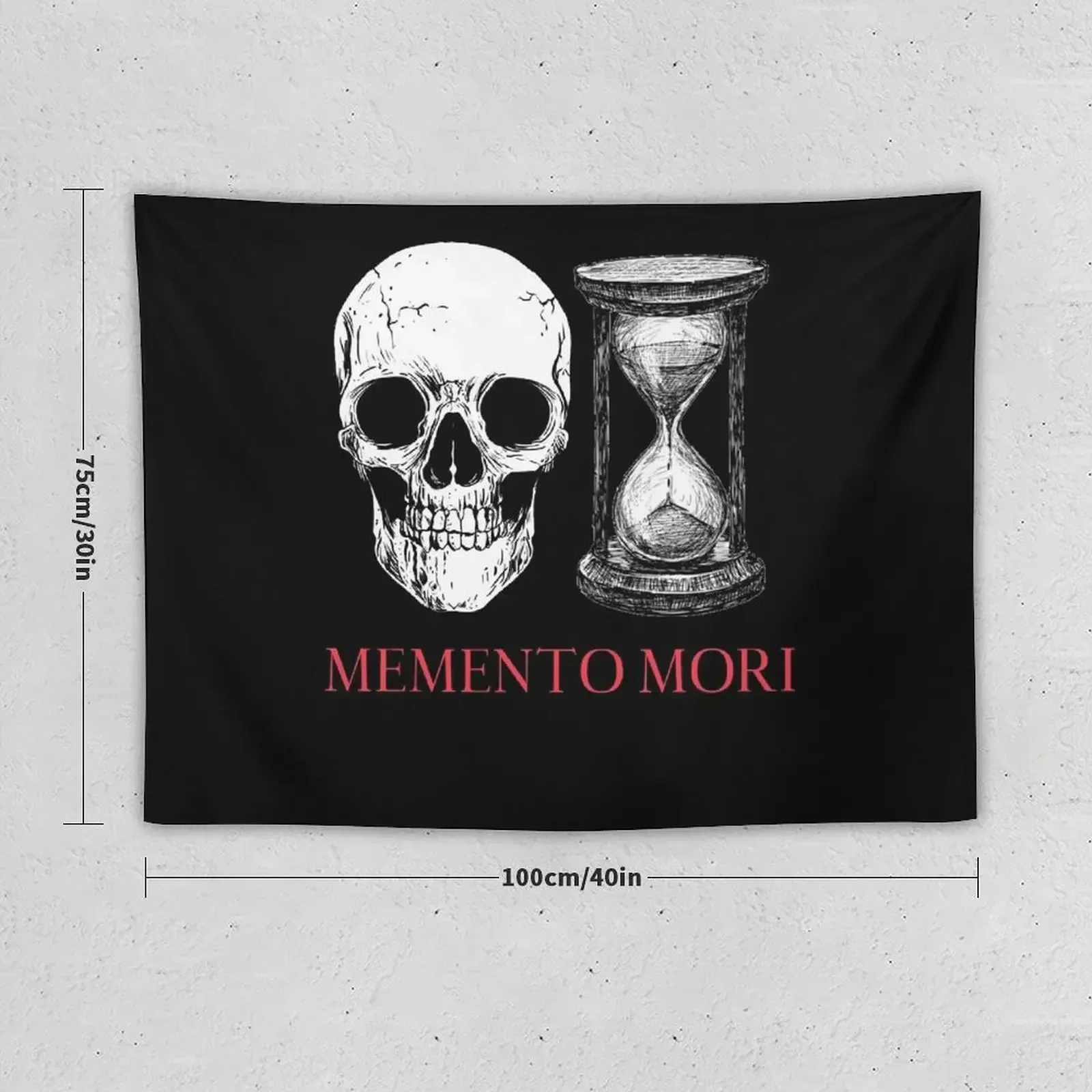 Memento Mori Skull and Timer Tapestry Decoration Aesthetic Wall Hanging Decor Bedrooms Decorations Decoration For Rooms Tapestry