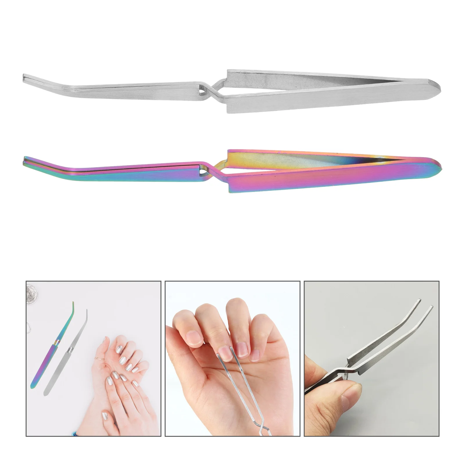 2-delige nagelvormclip Clipper manicure knijpclips groot gereedschap roestvrijstalen pincet