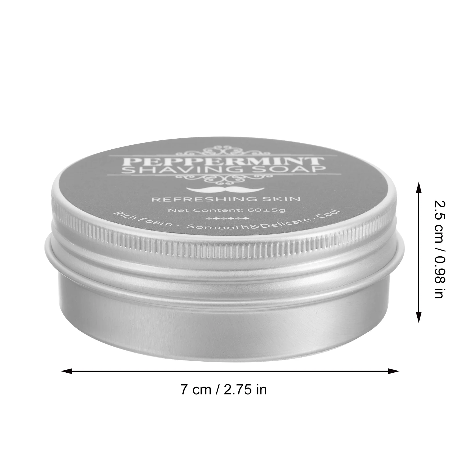 Sabonete de barbeiro para barba masculina (sabonete para barbear com hortelã) Creme masculino de hortelã-pimenta caseira