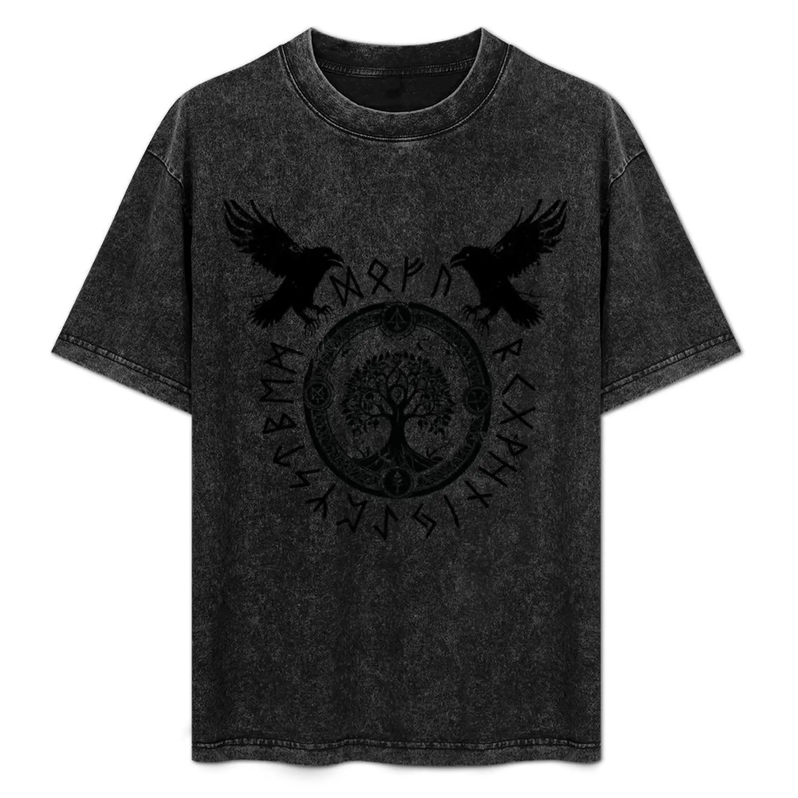 

Viking Tree of Life Rune with two Ravens T-Shirt Fitness Quick Dry Short Sleeve Top