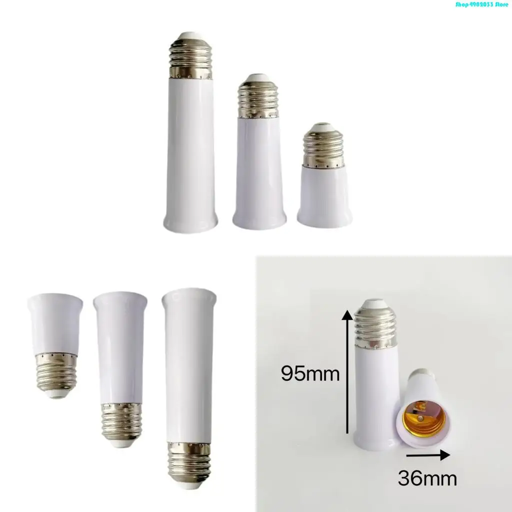  3PCS E27 Bulb Extender 65mm 95mm 120mm For Fan Light And Led Lamp Fixture