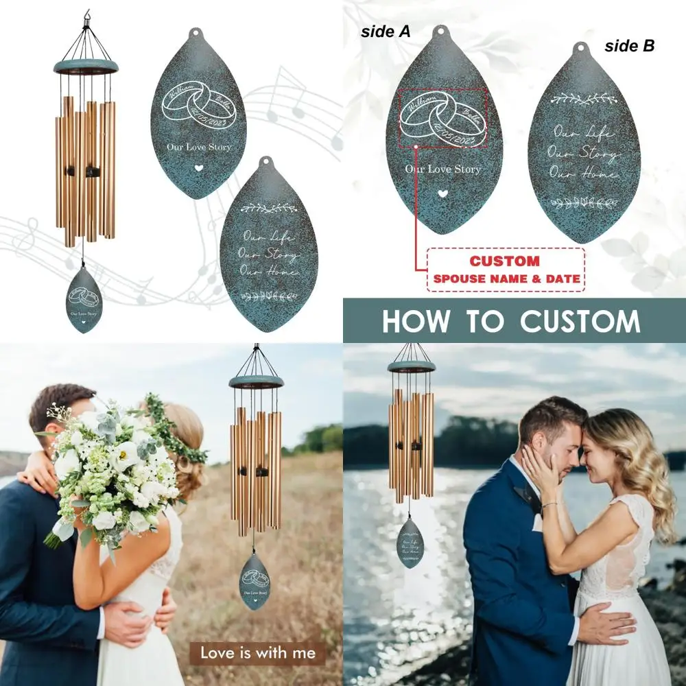 

Изготовленные на заказ 26-дюймовые свадебные колокольчики — персонализированный подарок на годовщину для пар и подруг