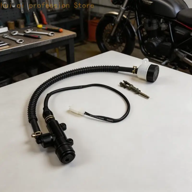 Motorrad-Hinterradbremspumpe, Ersatzteil mit Hydraulikschlauch und separatem Flüssigkeitsbecher, 4 Halterung für TNT300 BJ300 – Detail 3