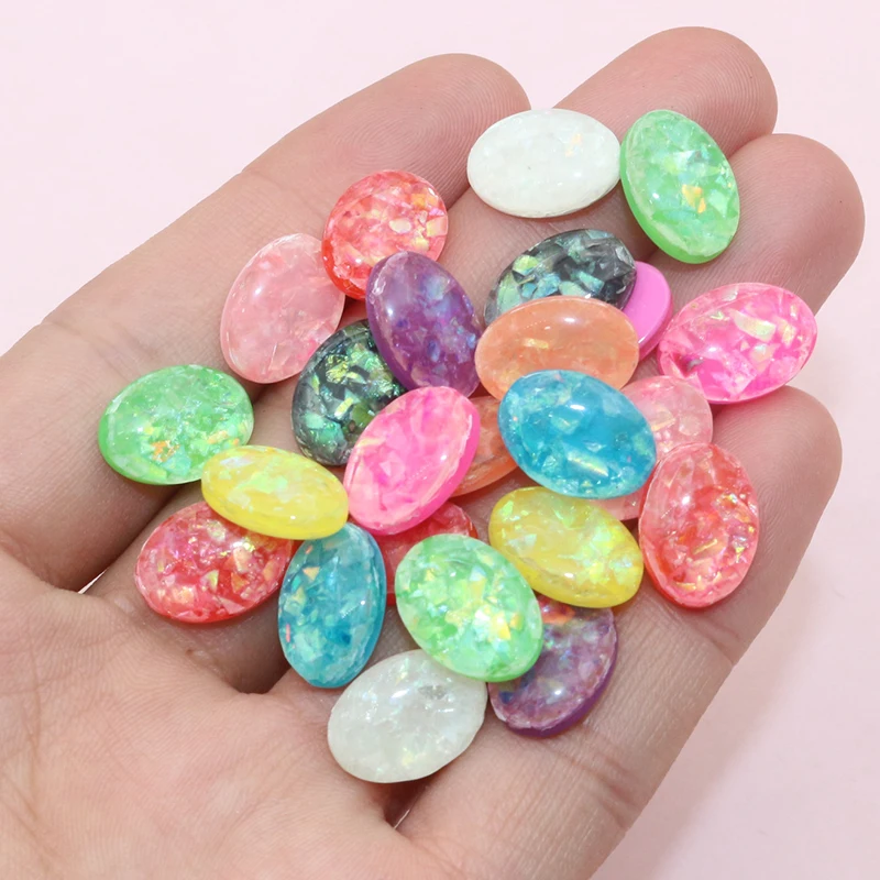 

40 шт. 10x14 мм овальные встроенные металлические фольги смоляные кабошоны камея с плоской задней частью случайный микс DIY аксессуары для изготовления ювелирных изделий для сережек