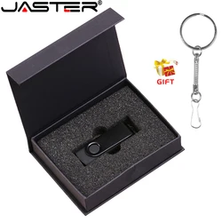 JASTER Metal USB 2.0 Flash Drives 128GB Free Logo Pen Drive Creative Gift Memory Stick 64GB 32GB 16GB 8GB 4GB Waterproof U Disk