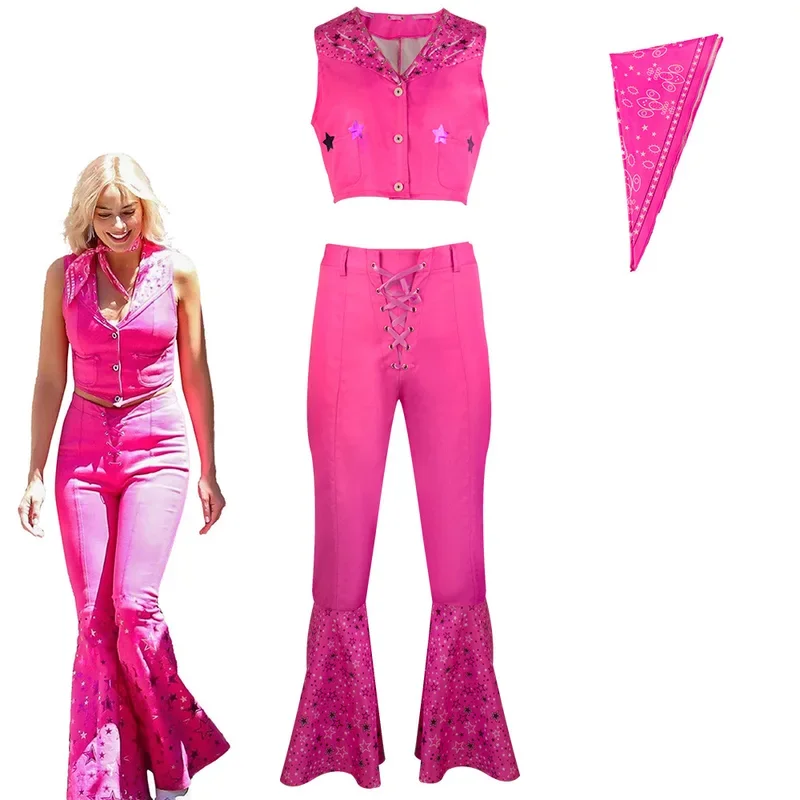 Hot selling live action movie Barbie cosplay costume Barbie Ken, popular film and television cosplay costume complete set